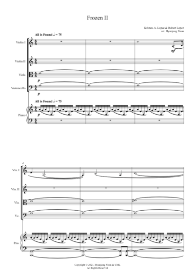 Frozen II (Piano Quintet Ver.) - Image 3